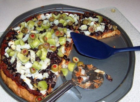 Crazy Vegan Black Bean Pizza