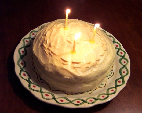 Orange Cake with Lemon Icing