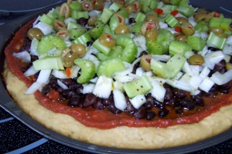 Crazy Vegan Black Bean Pizza