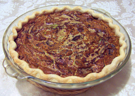 Cremini Mushroom and Onion Quiche